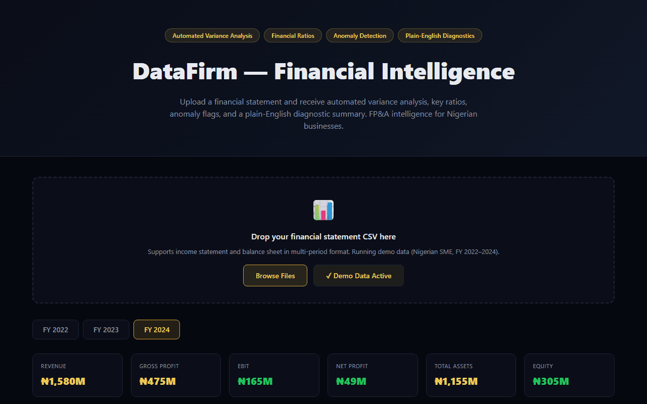 Financial Statement Diagnostic — live preview